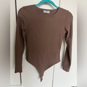 Babaton from Aritzia Brown long sleeve Body-con Bodysuit